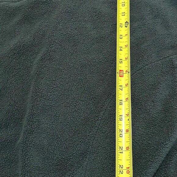 Vintage Fleece Jacket Made In USA 80s 90’s Forest Green Full Zip Depoe Bay Large - Picture 10 of 12